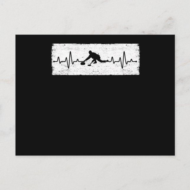 Cartão Postal Cachorro de pulso do ECG pedra-de-inverno (Frente)