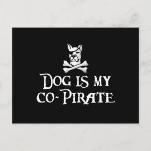Cartão Postal Cachorro é meu Co-Pirata