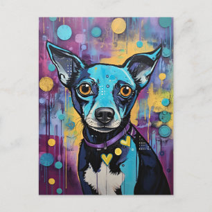 Cartão Postal Cachorro Engraçado Cachorro Misturado Pet Animal
