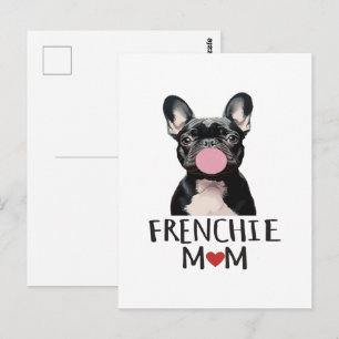 Cartão Postal Cachorro francês fofo