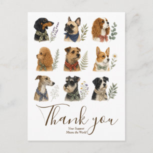 Cartão Postal Cachorro Grato Veterinário Pet Groomer Filhote