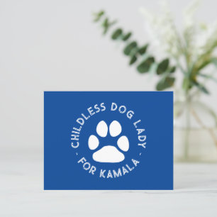 Cartão Postal Cachorro infantis Lady for kamala engraçado pata a