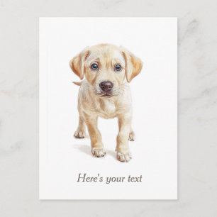 Cartão Postal Cachorro Labrador Filhote Personalizado