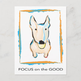 Cartão Postal Cachorro mais feliz de todos os tempos touro inglê