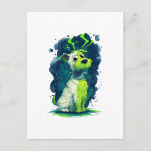 Cartão Postal Cachorro Monstro � Fofinho de Halloween
