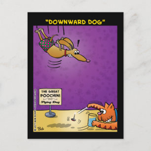Cartão Postal "Cachorro Olhando para Baixo"