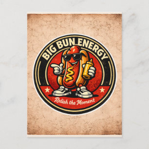 Cartão Postal Cachorro Quente - Big Bun Energy - Amantes de Comi