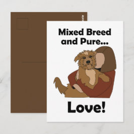Cartão Postal Cachorro SRD Amor Puro Aniversário do Pet