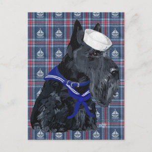 Cartão Postal Cachorro Terrier Escocês Marinheiro