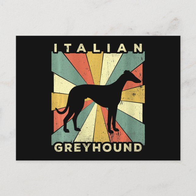 Cartão Postal cachorro-verde-italiano 70s presente-v-pescoço (Frente)