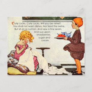 Cartão Postal Cachorros Curly, Cachorros Curly, Você Será Meu?