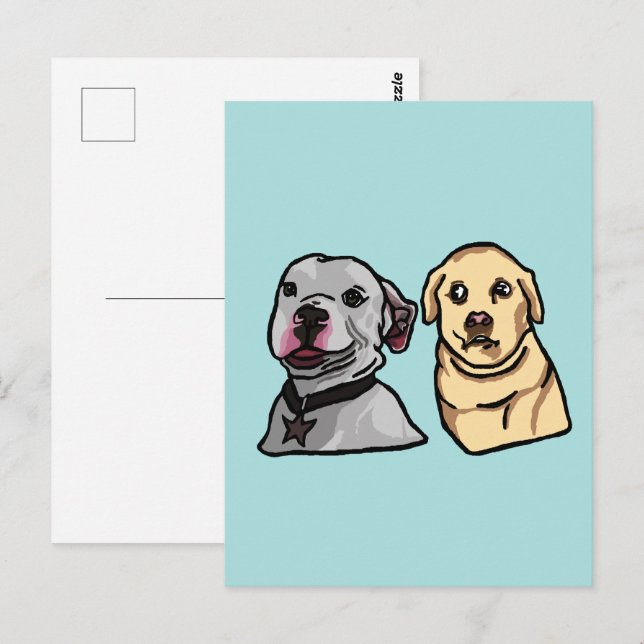 Cartão Postal Cachorros Memes Fofos (Frente/Verso)