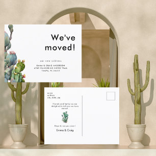 Cartão Postal Cacto Aquarela Nós Mudamos