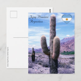 Cartão Postal Cacto na província de Jujuy - Norte da Argentina