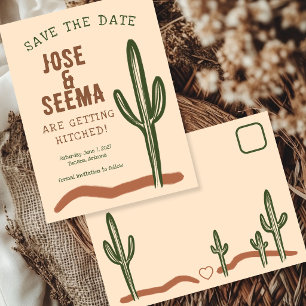 Cartão Postal Cacto Saguaro do Oeste Selvagem Desenho Manual Per