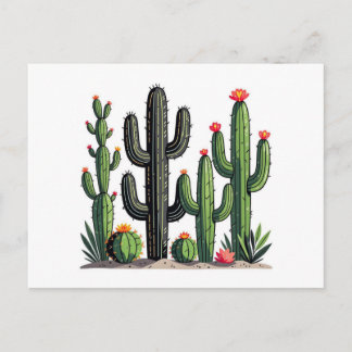 Cartão Postal Cactos