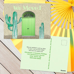 Cartão Postal Cactus Green Door, nós mudamos o anúncio