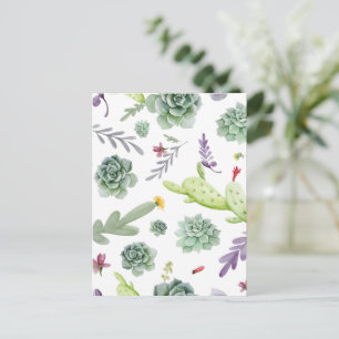 Cartão Postal Cactus Pattern