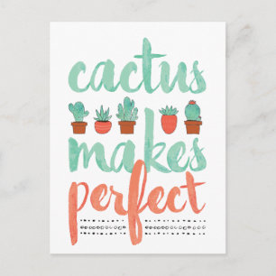 Cartão Postal Cactus Torna Gráficas Pequenas Plantas De Cactus P