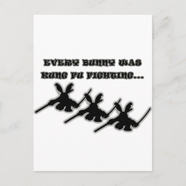 Cartão Postal Cada coelhinho estava lutando... (Frente)