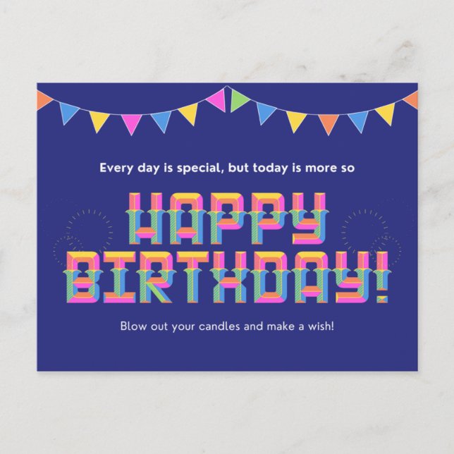 Cartão Postal Cada dia é especial, mas hoje é mais assim (Frente)