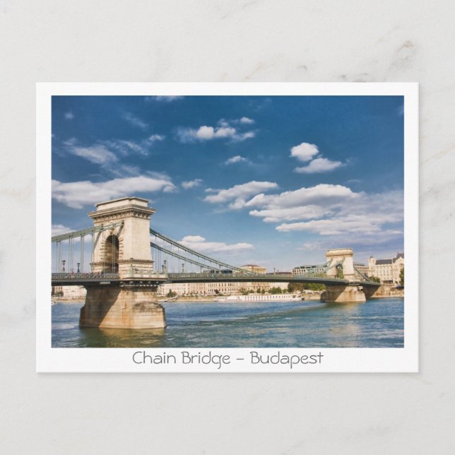 Cartão Postal Cadeia Bridge - Budapeste (Frente)