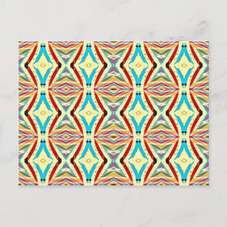 Cartão Postal Cadeias Abstrato multicoloridas. Padrão Geométrico
