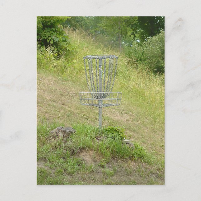 Cartão Postal Cadeias de um cesto de golfe de disco (Frente)