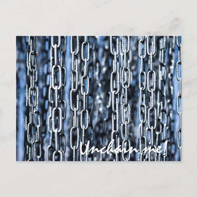 Cartão Postal Cadeias, desamarre-me! (Frente)