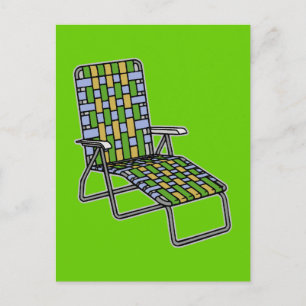Cartão Postal Cadeira de Jardim Chaise Lounge