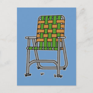 Cartão Postal Cadeira de Jardim Dobrável