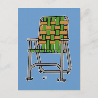 Cartão Postal Cadeira de Jardim Dobrável