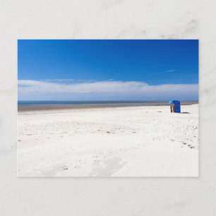 Cartão Postal Cadeira de praia no Mar do Norte