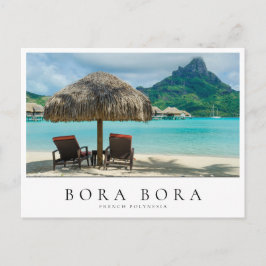 Cartão Postal Cadeiras de praia de Bora Bora, Polinésia