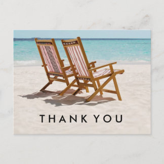 Cartão Postal Cadeiras de Praia Obrigado