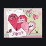 Cartão Postal Caderno com Elementos de Amor<br><div class="desc">Scrapbook com elementos de amor © e ® Bigstock® - Todos os direitos reservados.</div>