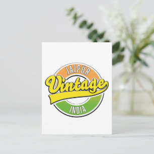Cartão Postal caderno de pôster de logotipo em estilo vintage de