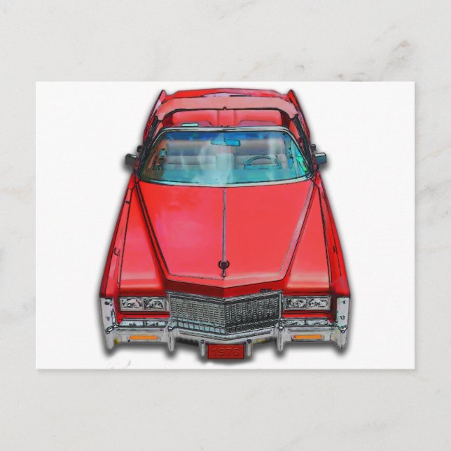 Cartão Postal cadillac Eldorado 1975 (Frente)