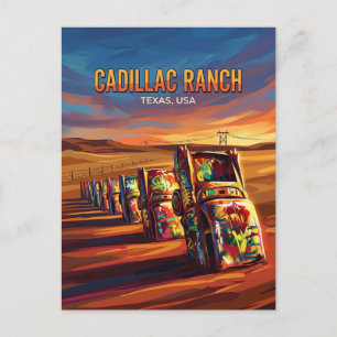 Cartão Postal Cadillac Ranch EUA
