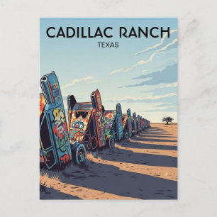 Cartão Postal Cadillac Ranch Texas Viagem