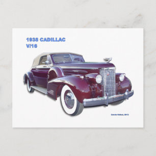 Cartão Postal cadillac V-16 de 1938