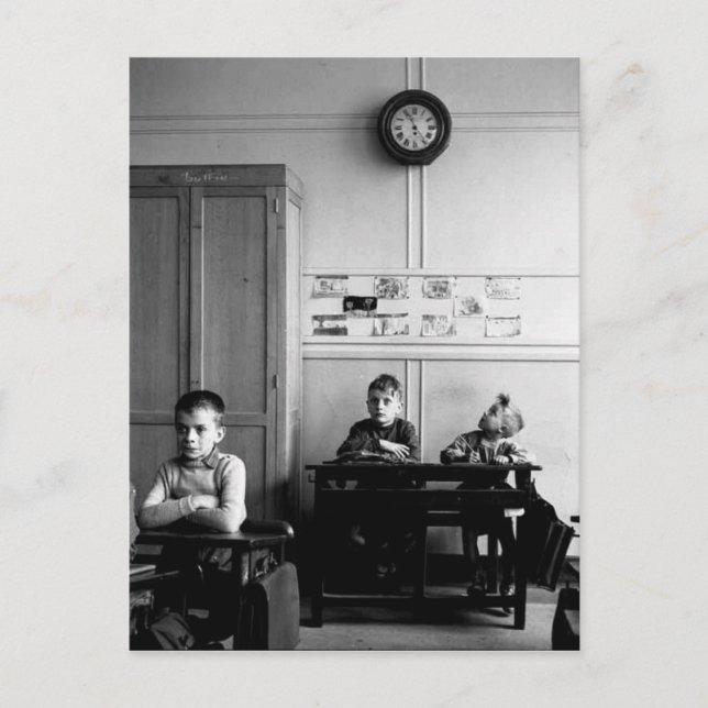 Cartão Postal Cadran scolaire 1956 - Robert Doisneau (Frente)