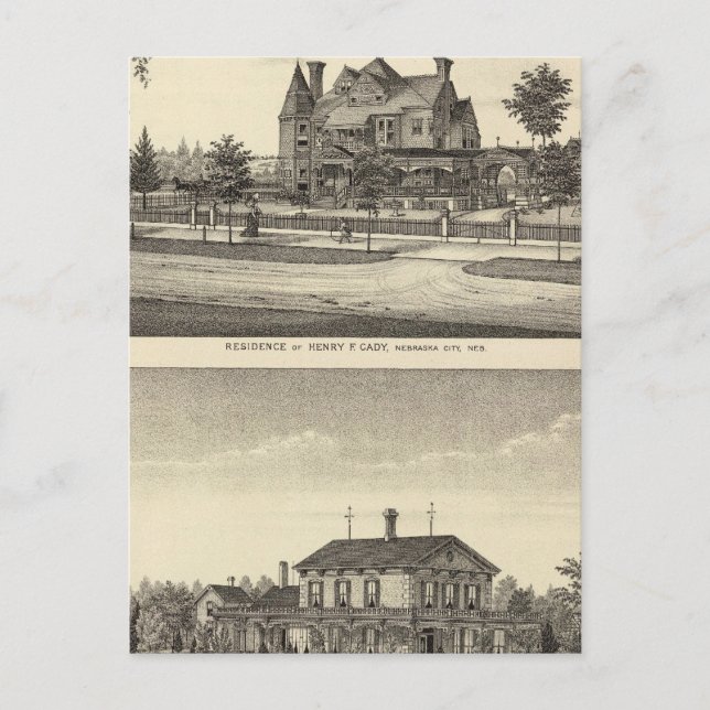Cartão Postal Cady e Kilpatrick, Nebraska (Frente)