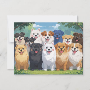 Cartão Postal Cães apaixonados