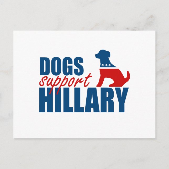 Cartão Postal CÃES APOIAM HILLARY.png (Frente)