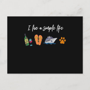 Cartão Postal Cães Cachorros De Cruzeiro Com Vinho De Vida Simpl