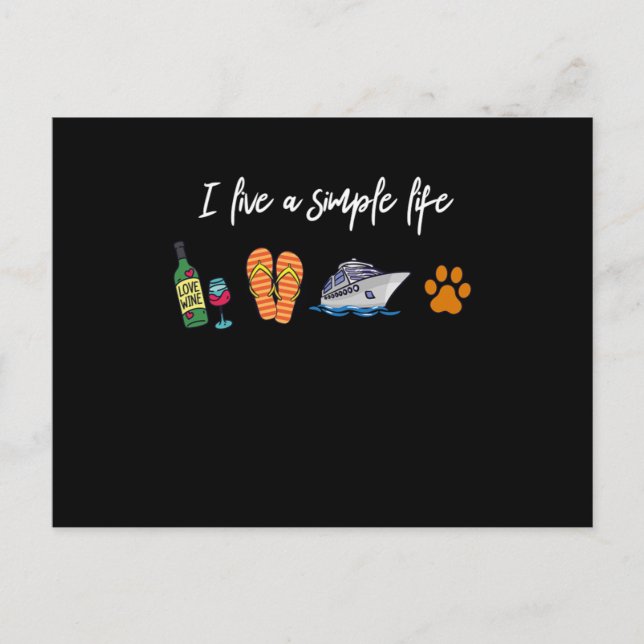 Cartão Postal Cães Cachorros De Cruzeiro Com Vinho De Vida Simpl (Frente)