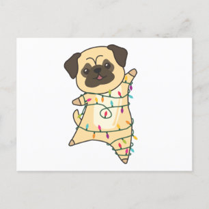 Cartão Postal Cães de inverno de Neve de Natal