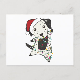 Cartão Postal Cães de Natal Dalmáticos Cães de inverno Cães de i