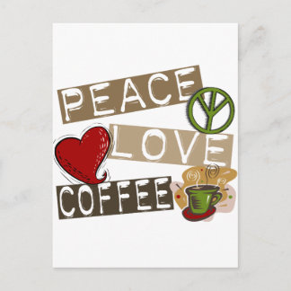 CARTÃO POSTAL CAFÉ 2 DO PEACE LOVE